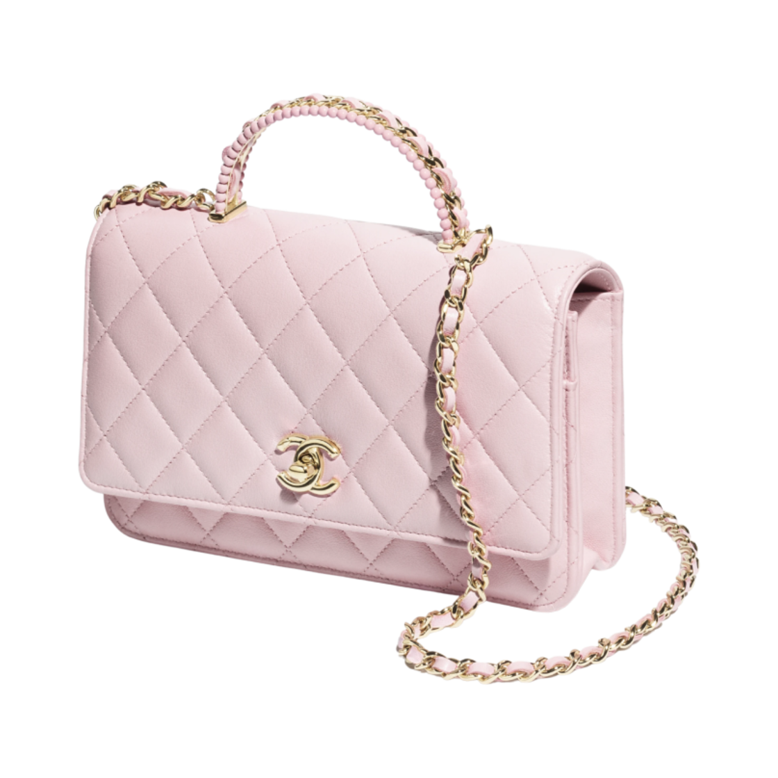 샤넬 체인 지갑 램스킨 판타지 펄 & 골드 메탈 라이트 핑크(Chanel Wallet On Chain Lambskin Fantasy Pearl & Gold Light Pink) - 2