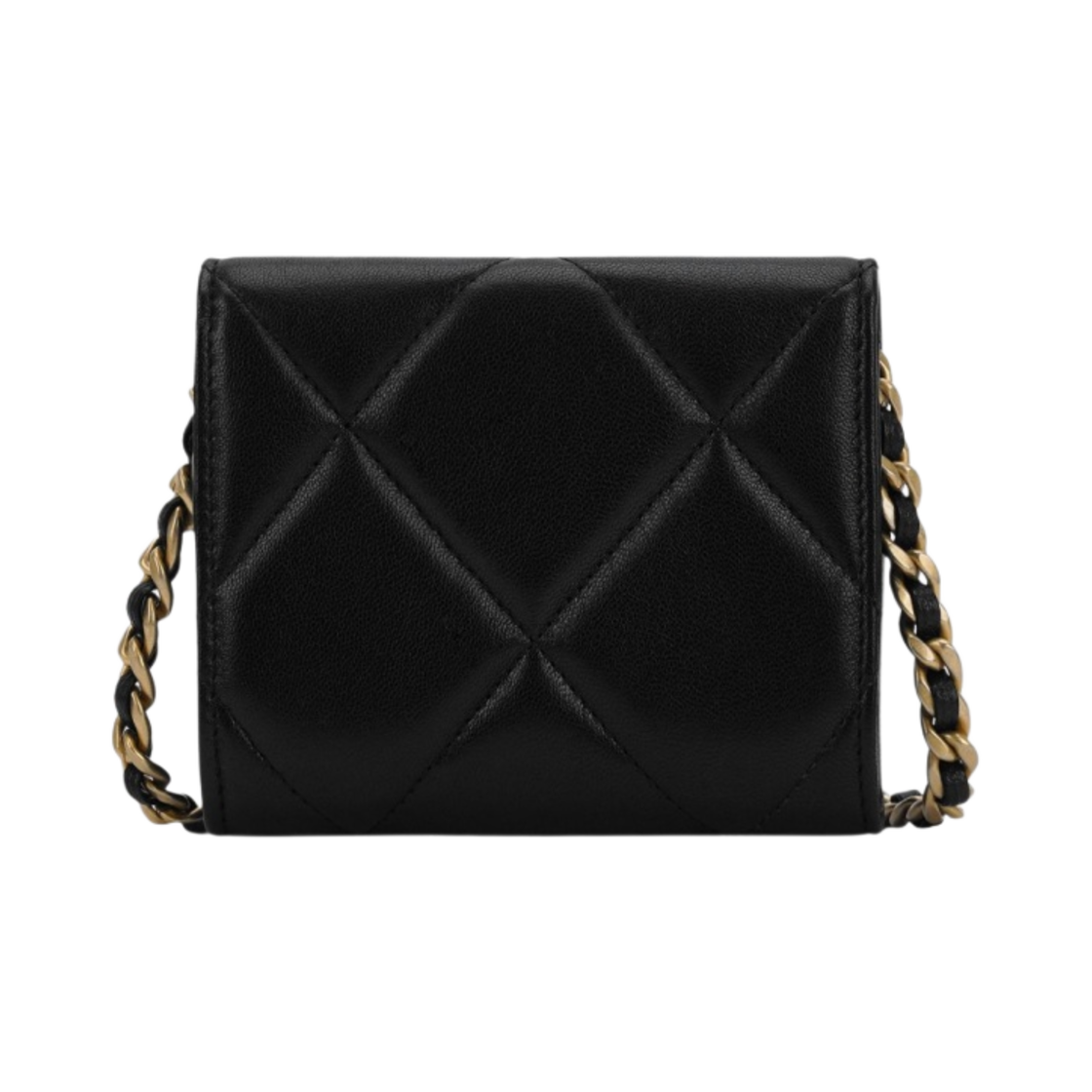 샤넬 19 플랩 체인 동전 지갑 램스킨 & 골드 메탈 블랙(Chanel 19 Flap Coin Purse with Chain Lambskin & Gold Black) - 2