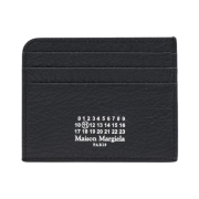 Maison Margiela Numbers Logo Grainy Leather Card Holder Black