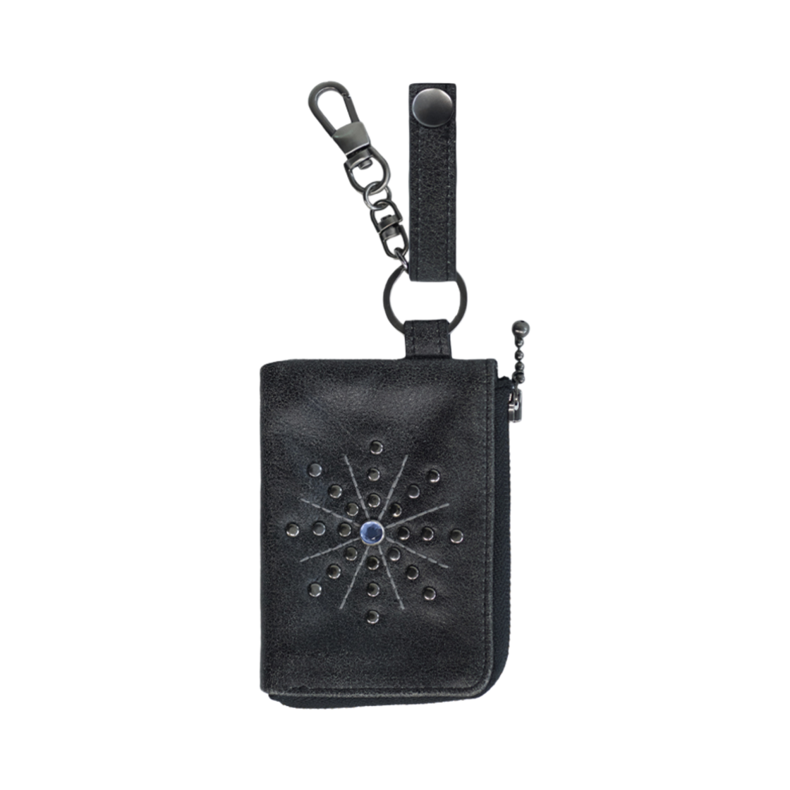 [프리오더] 폴리테루 리벳 카드 월렛 블랙([프리오더] Polyteru Rivet Card Wallet Black)