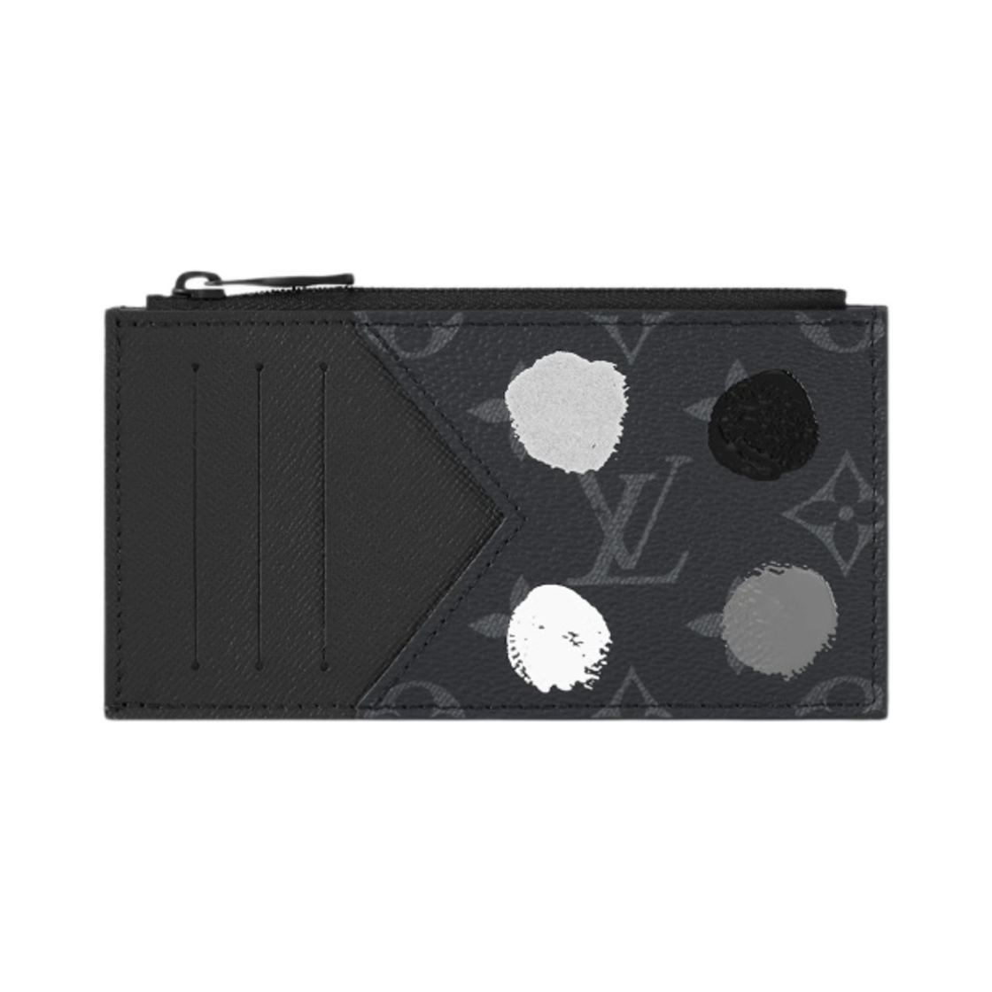루이비통 x 야요이 쿠사마 코인 카드 홀더 블랙 실버(Louis Vuitton x YK Coin Card Holder Black Silver) - 1