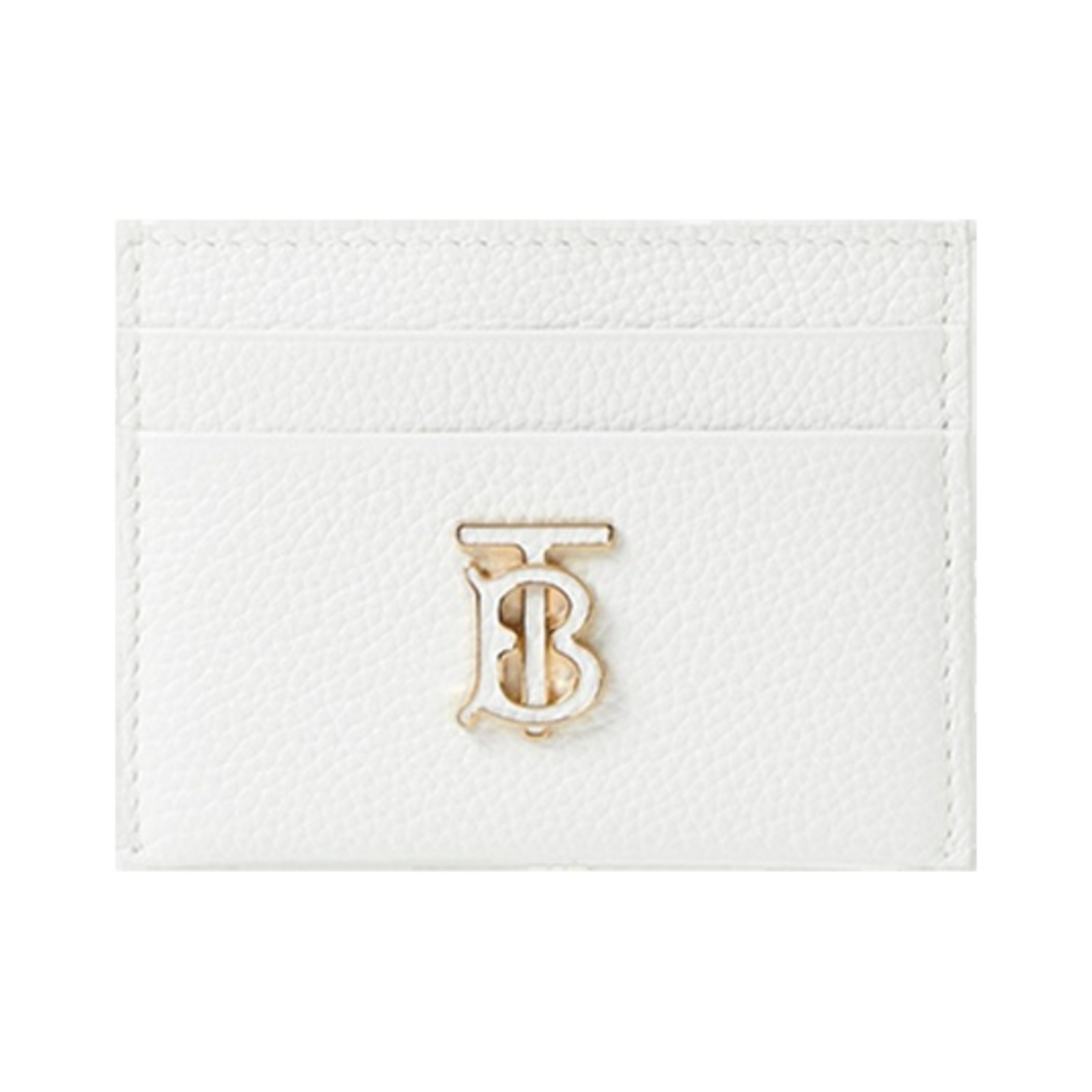 버버리 레더 TB 카드 케이스 옵틱 화이트