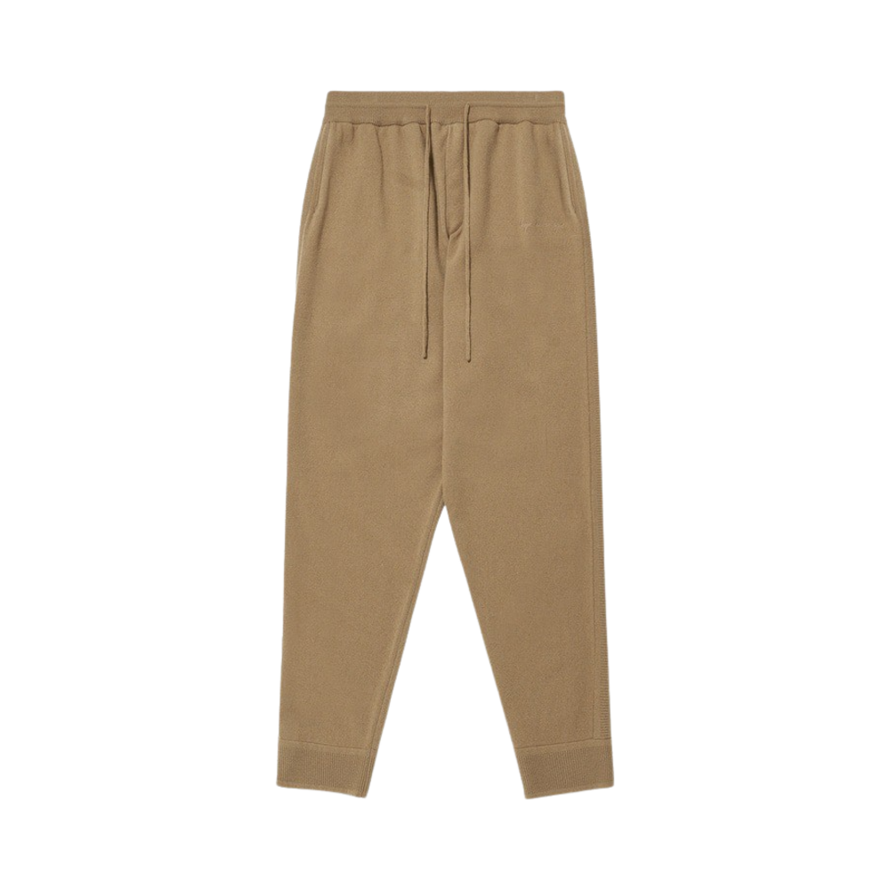 BR024PCP0001C03 BY RANG Wool-Cashmere Logo Track Pants Beige