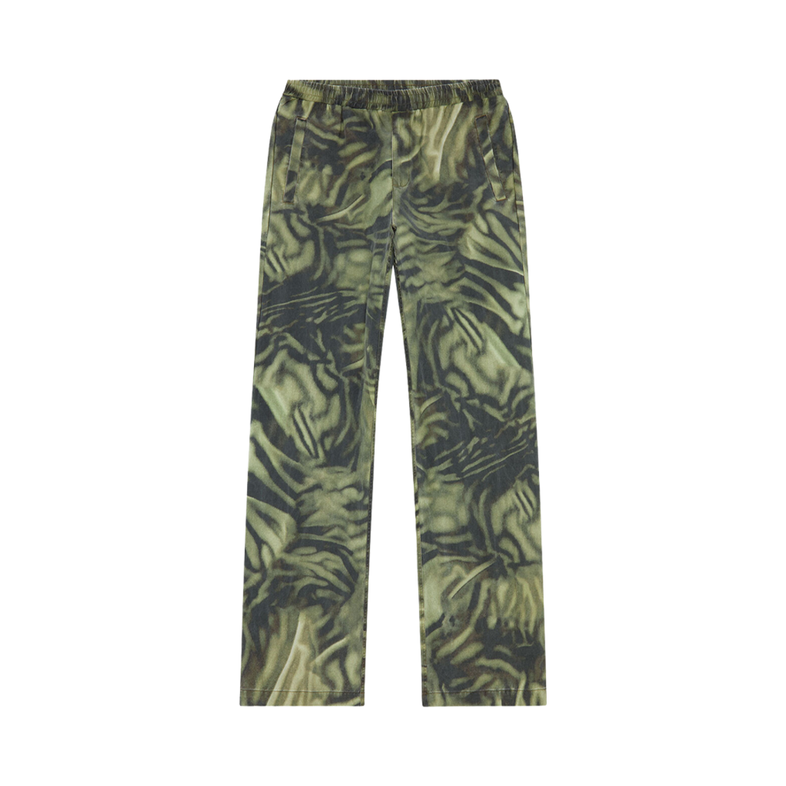 디젤 P-골드-지브라 트윌 팬츠 카모 지브라 프린트 밀리터리 그린(Diesel P-Gold-Zebra Twill Pants With Zebra Camo Print Military Green) - 1