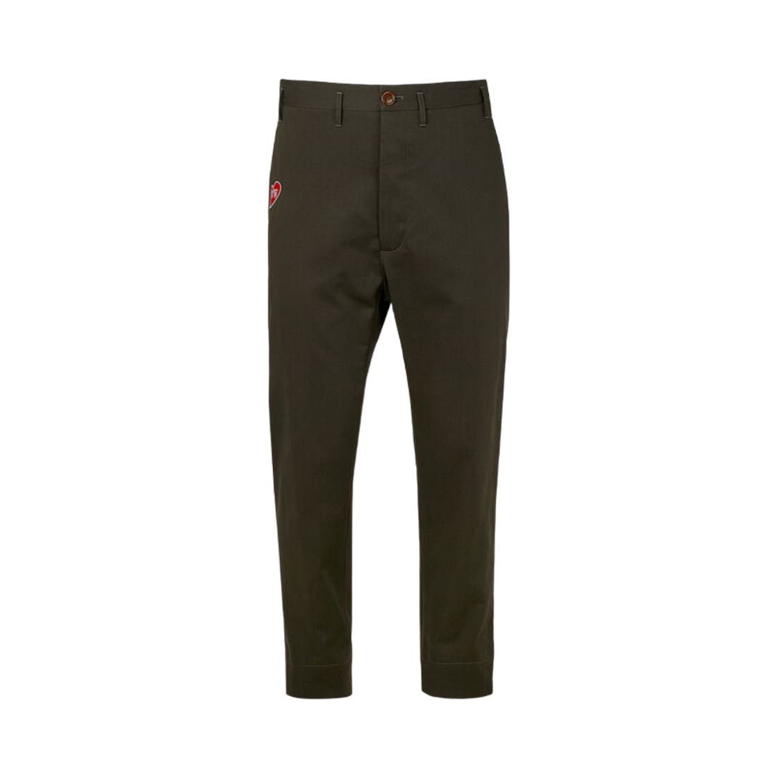 2F01000L-W006Q-M402 Vivienne Westwood Cropped Cruise Trousers Military Green