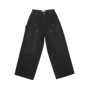 Haleine Carpenter Cargo Washed Jean Black