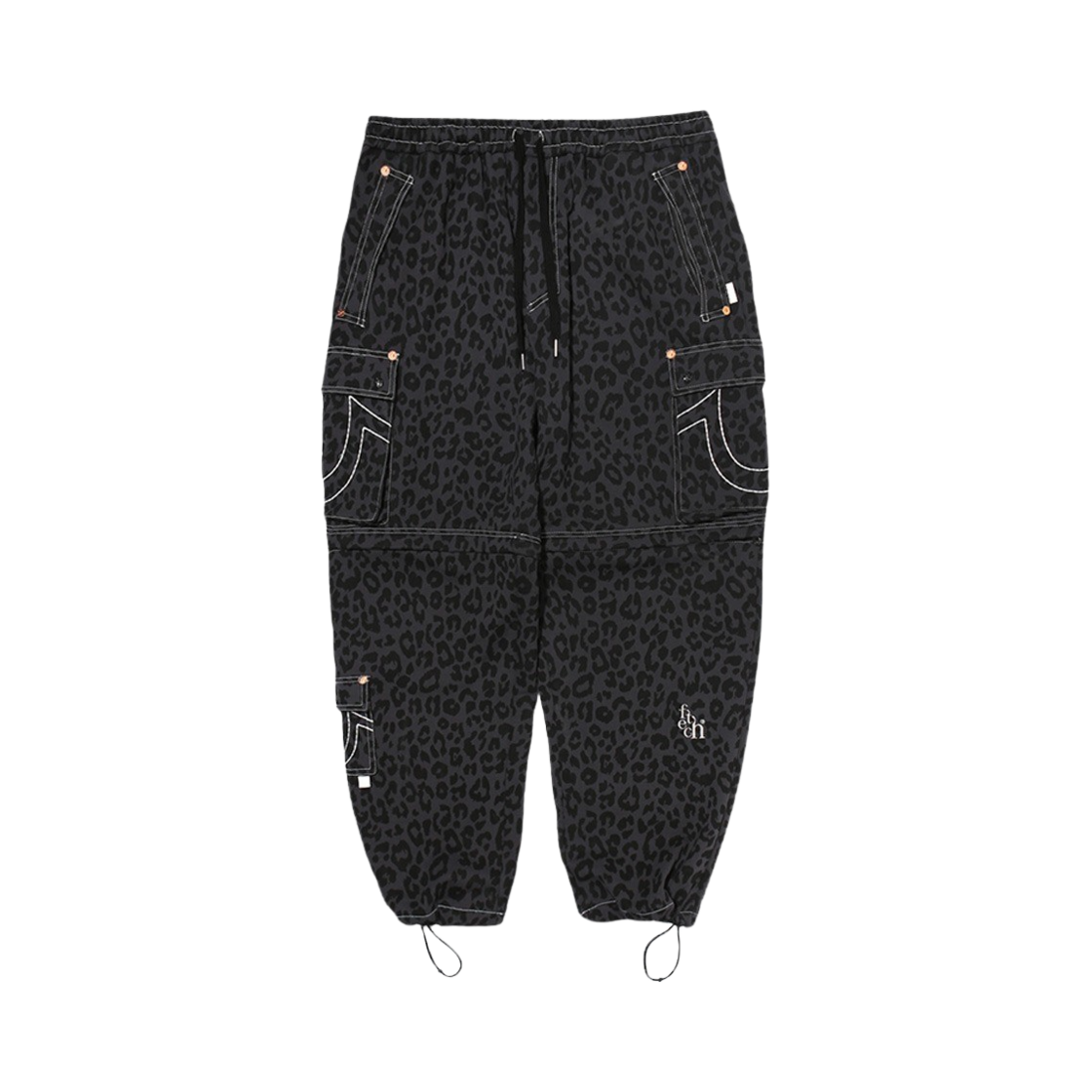 트루릴리젼 x 페치 스웻 세퍼레이트 카고 팬츠 레오파드 차콜