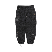 True Religion x Fetch Sweat Separate Cargo Pants Leopard Charcoal