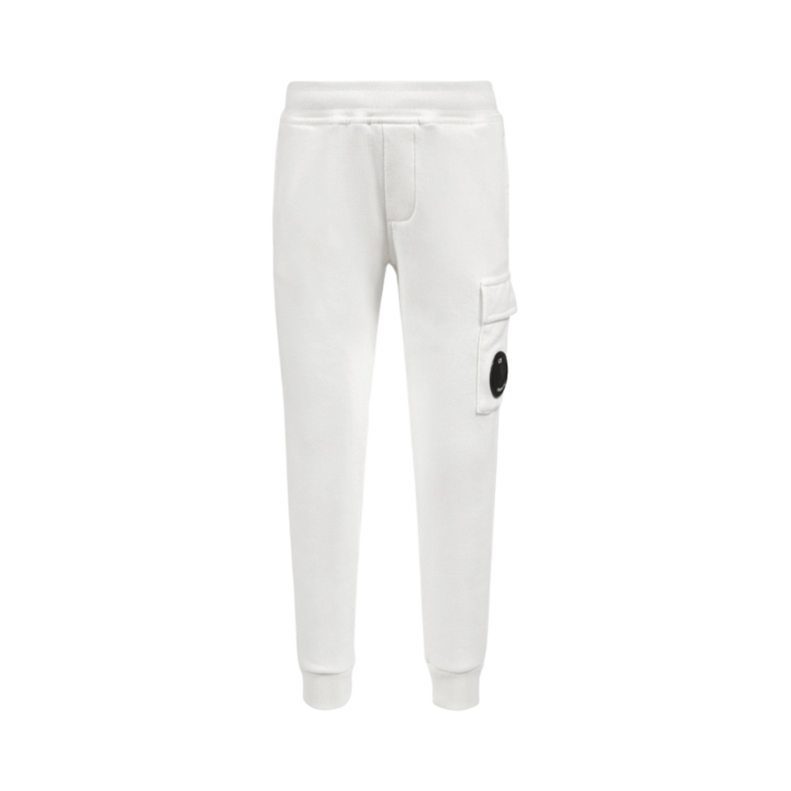 (키즈) C.P. 컴퍼니 U16 베이직 플리스 카고 트랙 팬츠 거즈 화이트 - 23SS((Kids) C.P. Company U16 Basic Fleece Cargo Track Pants Gauze White - 23SS) - 1