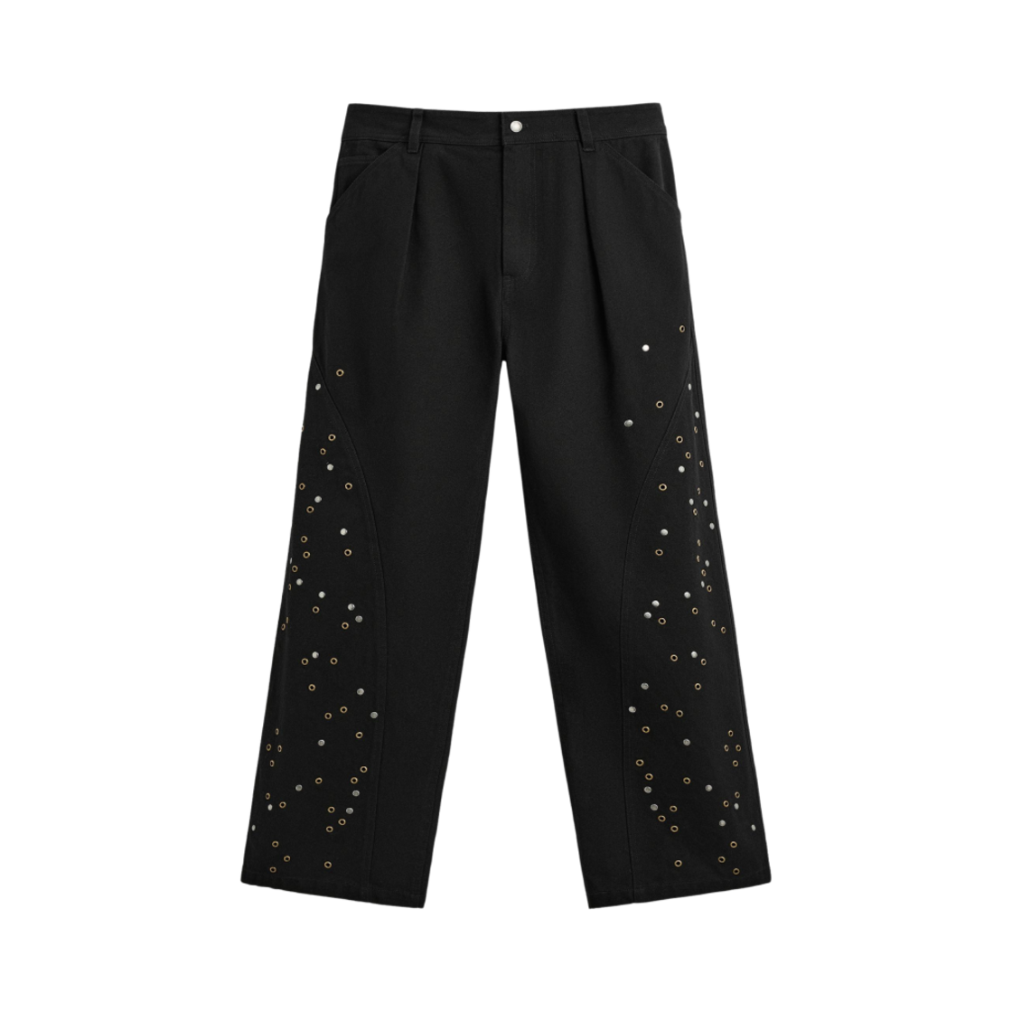 8281/415/800 Zara x Andersson Bell Relaxed Fit Studded Pants Black