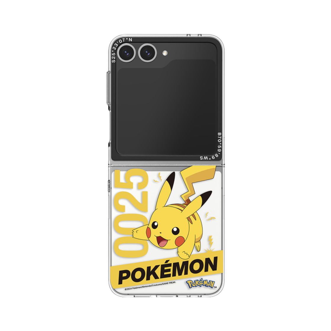 에스엘비에스 포켓몬 피카츄 슬림 임프레션 케이스 갤럭시 Z 플립6(SLBS Pokemon Pikachu Slim Impression Case For Galaxy Z Flip6)
