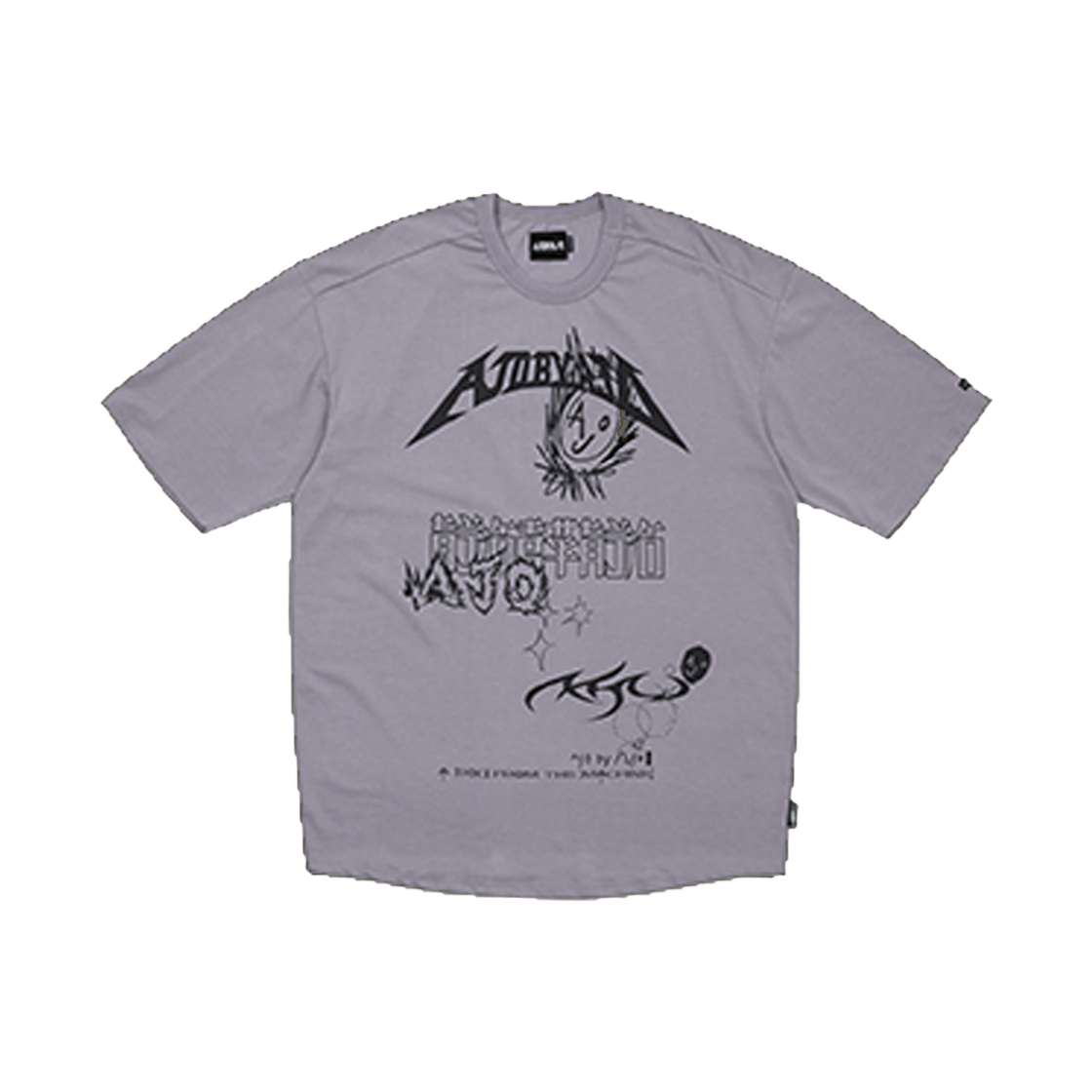 PB242TE015GY Ajobyajo PBA Ajo Collage T-Shirt Grey - 대표 이미지 #1