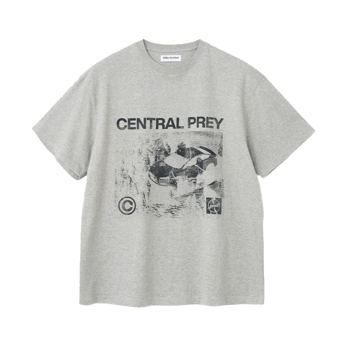 밀로 아카이브 센트럴 프레이 티셔츠 멜란지 그레이(Millo Archive Central Prey T-Shirts Melange Gray)