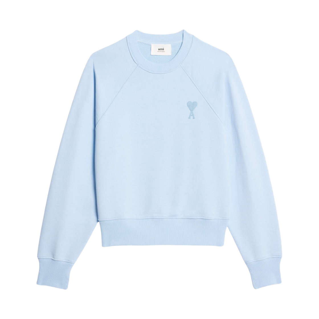 아미 스몰 하트 로고 스웨트셔츠 스카이 블루(AMI de Coeur Sweatshirt Sky Blue)