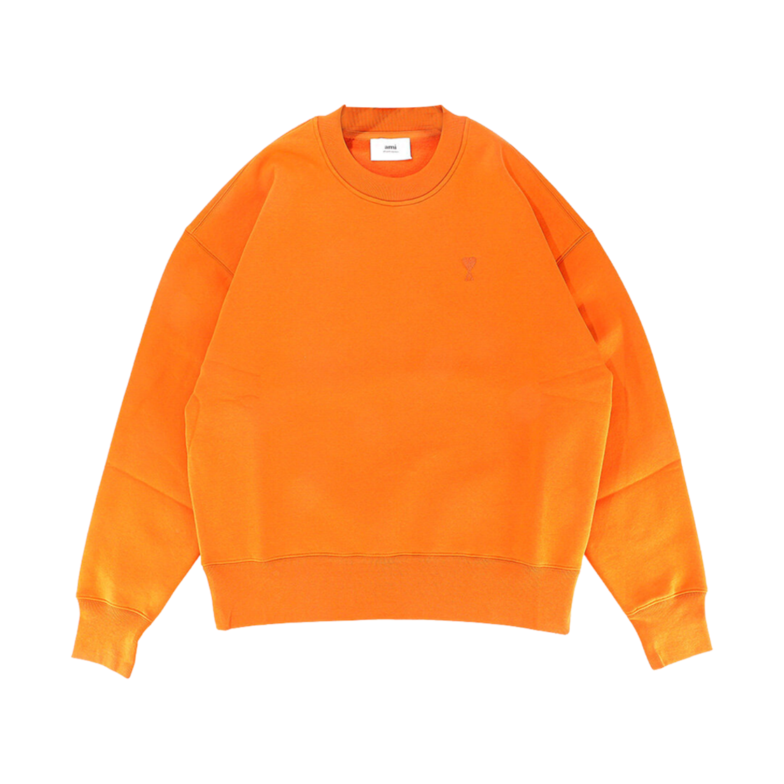 아미 톤온톤 하트 로고 스웨트셔츠 오렌지(AMI de Coeur Sweatshirt Orange) - 1