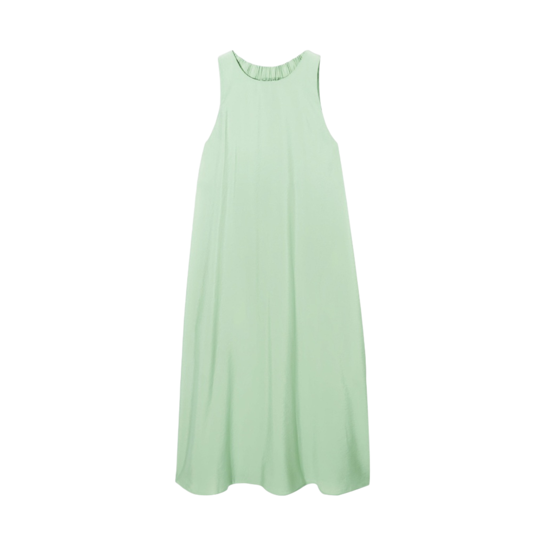 (W) 코스 레이서넥 미디 드레스 그린((W) COS Racer Neck Midi Dress Green) - 1