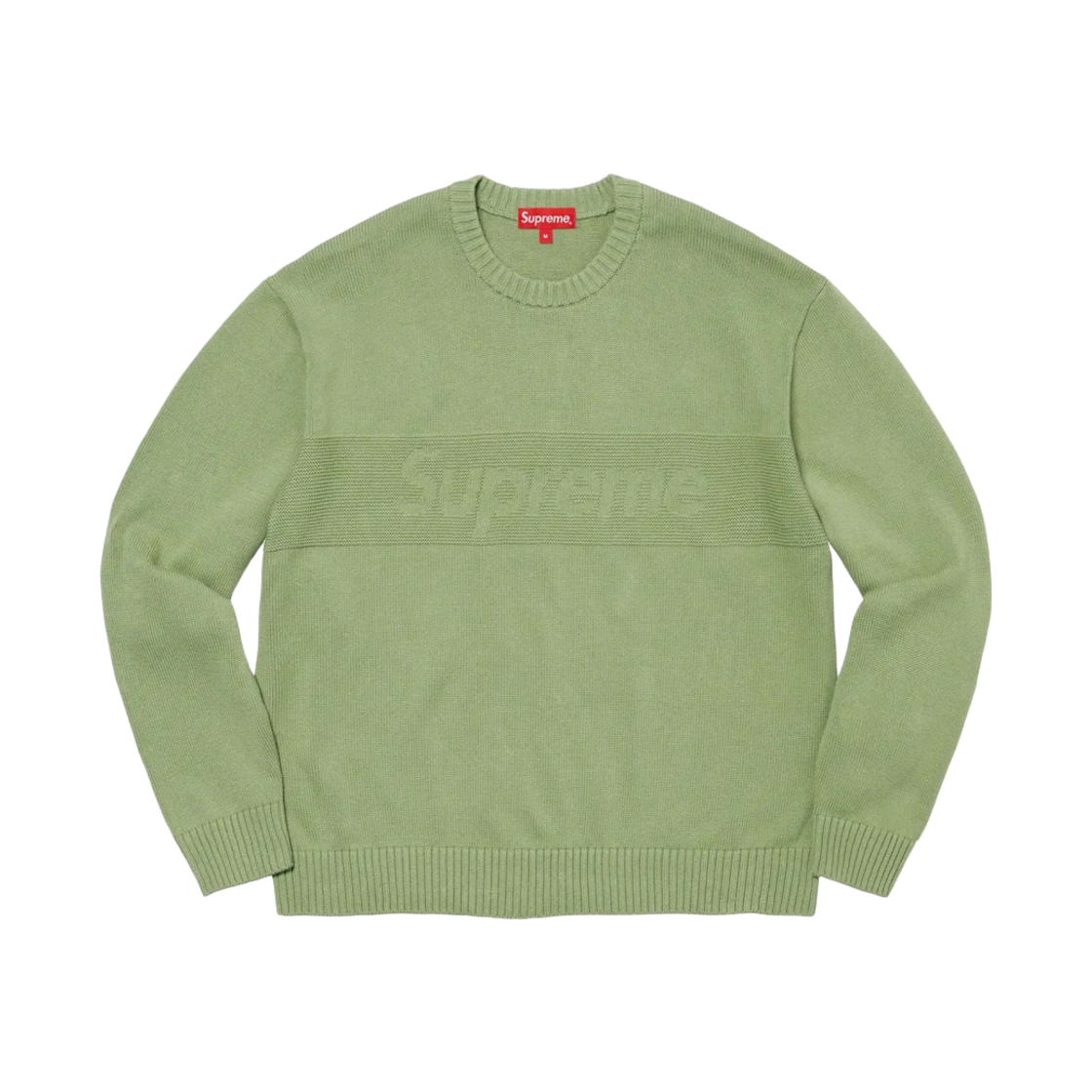 - Supreme Tonal Paneled Sweater Dusty Green - 22SS