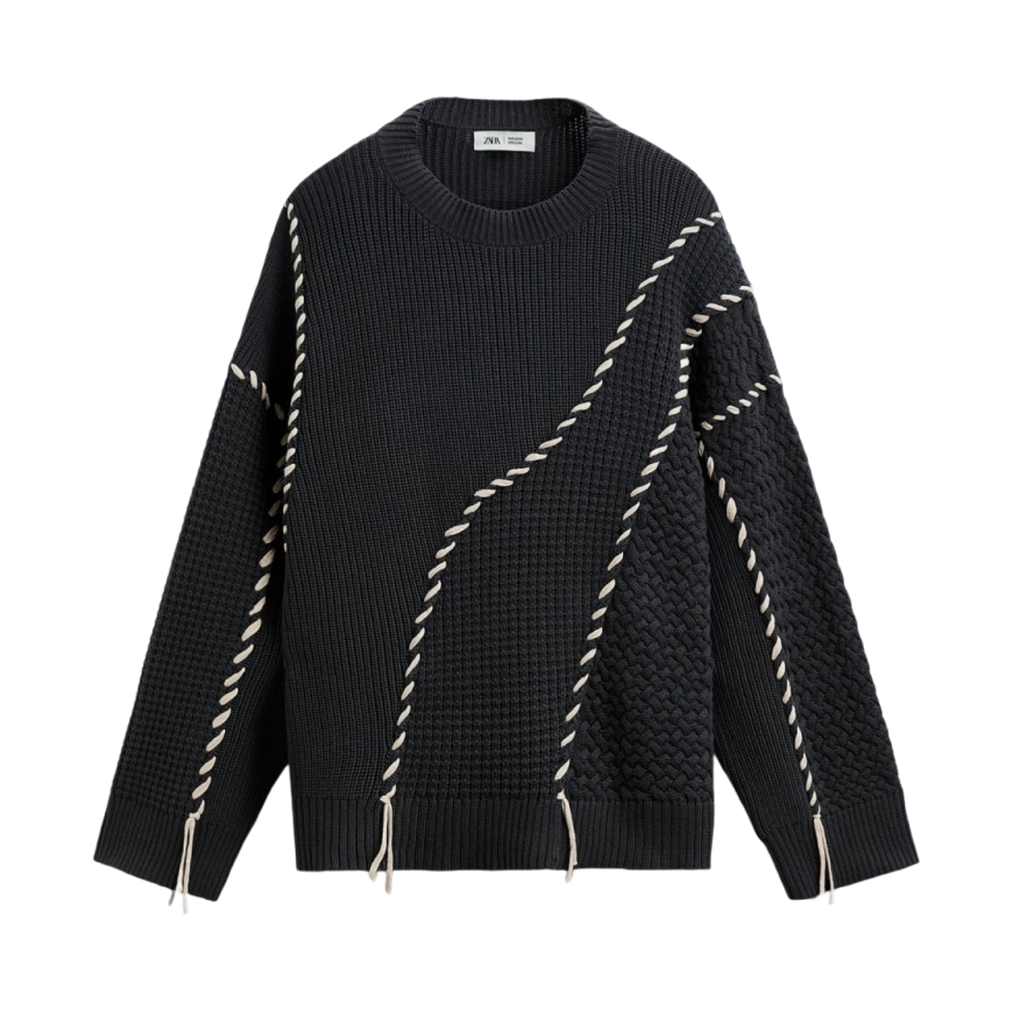 メゾンスペシャル　ZARA コントラストステッチセーター ZARA セーター コントラストステッチ X MAISON SPECIAL M｜Yahoo