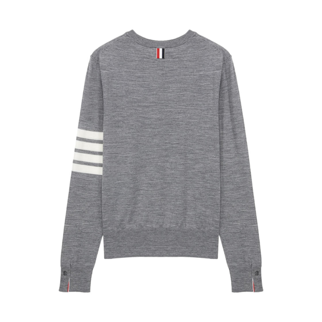 (W) 톰브라운 사선 메리노 점퍼 라이트 그레이((W) Thom Browne 4-Bar Merino Jumper Light Grey) - 2