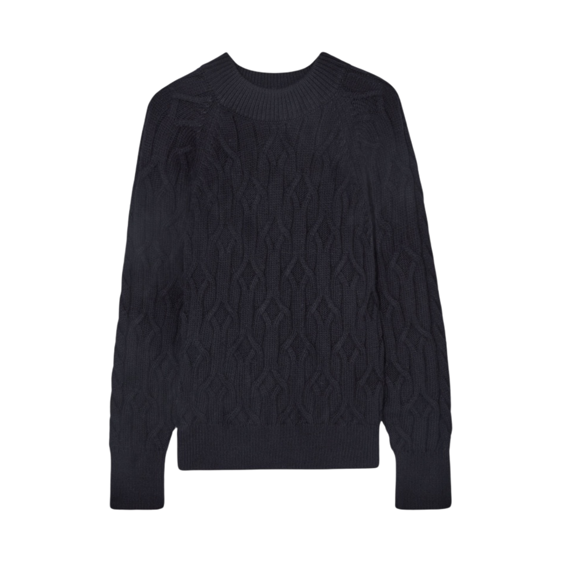 (W) 코스 케이블 니트 울 블렌드 점퍼 네이비((W) COS Cable Knit Wool Blend Jumper Navy) - 1