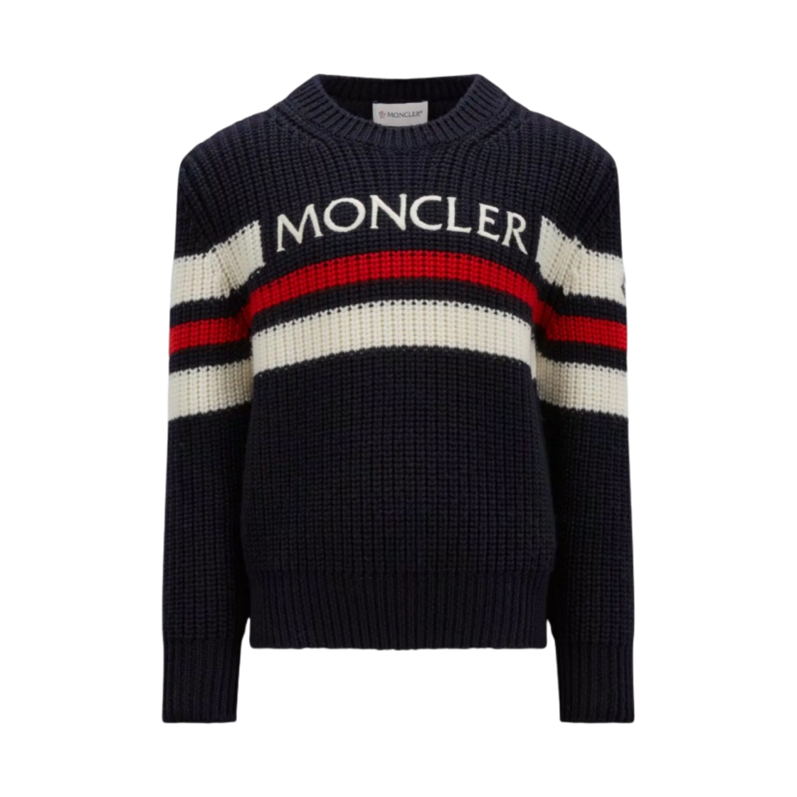 (키즈) 몽클레르 트라이컬러 울 점퍼 블루 - 23FW