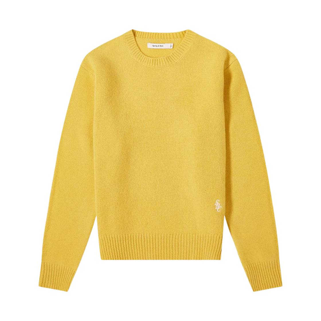CR741DF (W) Sporty & Rich SRC Wool Crewneck Knit Daffodil