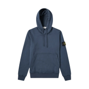 Stone Island 64151 Cotton Fleece Hooded Sweatshirt Avio Blue - 21SS