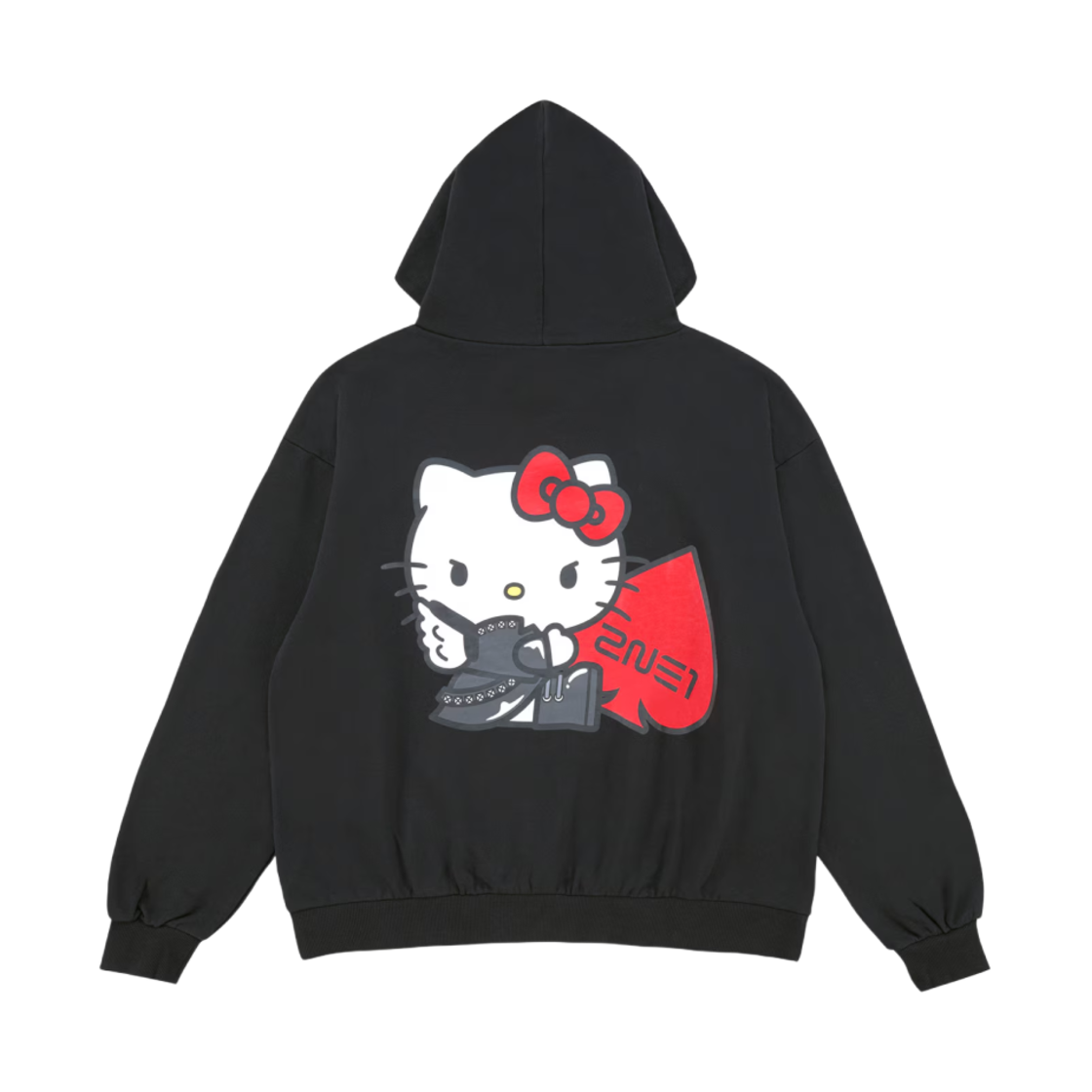 2NE1 x  헬로 키티 후드 블랙(2NE1 x Hello Kitty Hoodie Black)