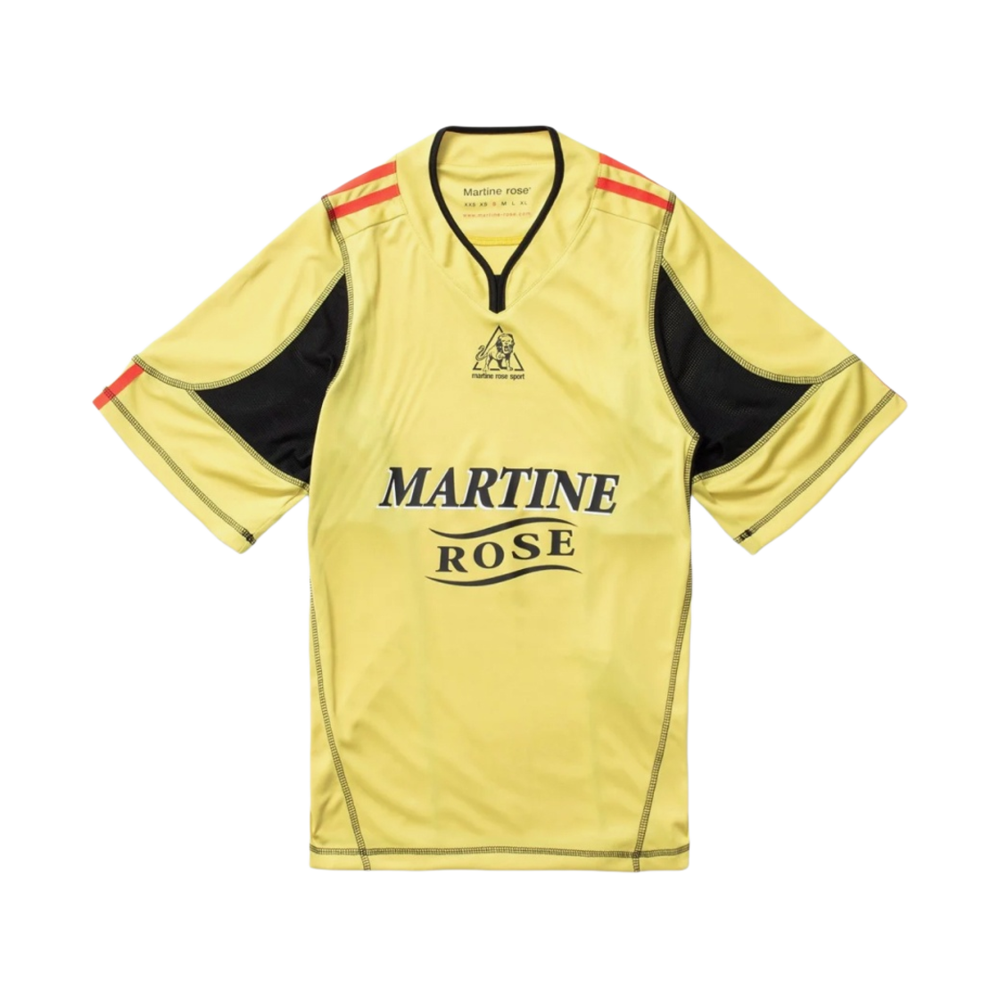 마틴 로즈 슈렁큰 풋볼 탑 옐로우 블랙(Martine Rose Shrunken Football Top Yellow Black)