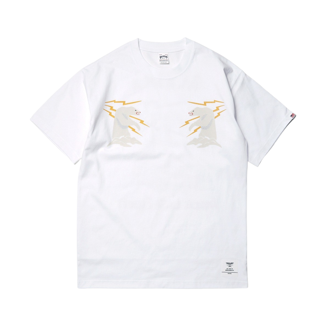 휴스턴 재팬 리사이클링 US 코튼 프린트 티 알래스카 화이트 22203WH(Houston Japan Recycle US Cotton Print Tee Alaska White 22203WH)