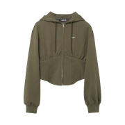 Opening Project W Corset Hood Zip-up Khaki
