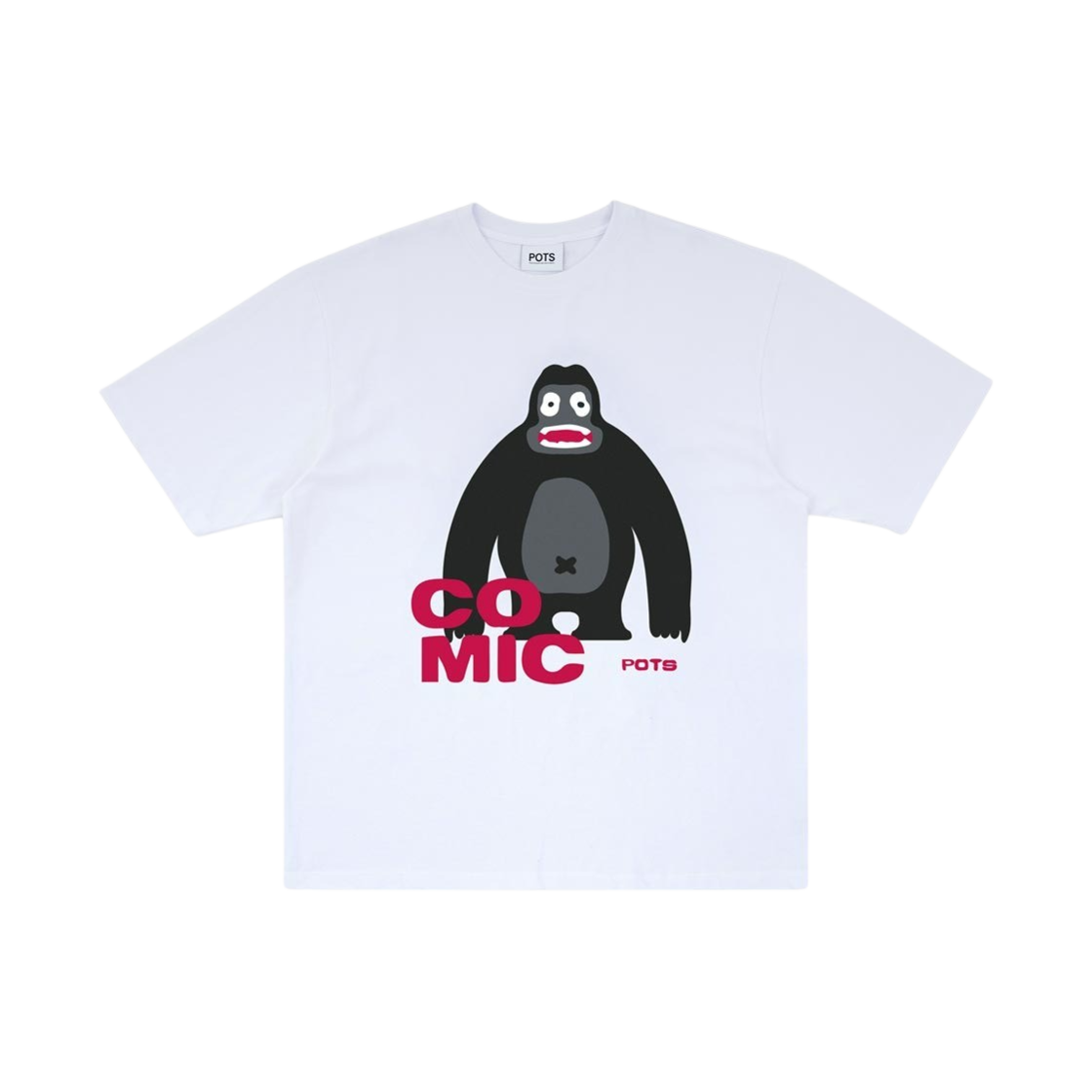 PS24SSTS04WT POTS Gorilla T-Shirt White