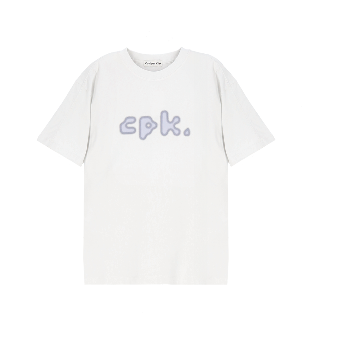 CK25SSTS01_WT Cost Per Kilo Techno Logo S/S Tee White