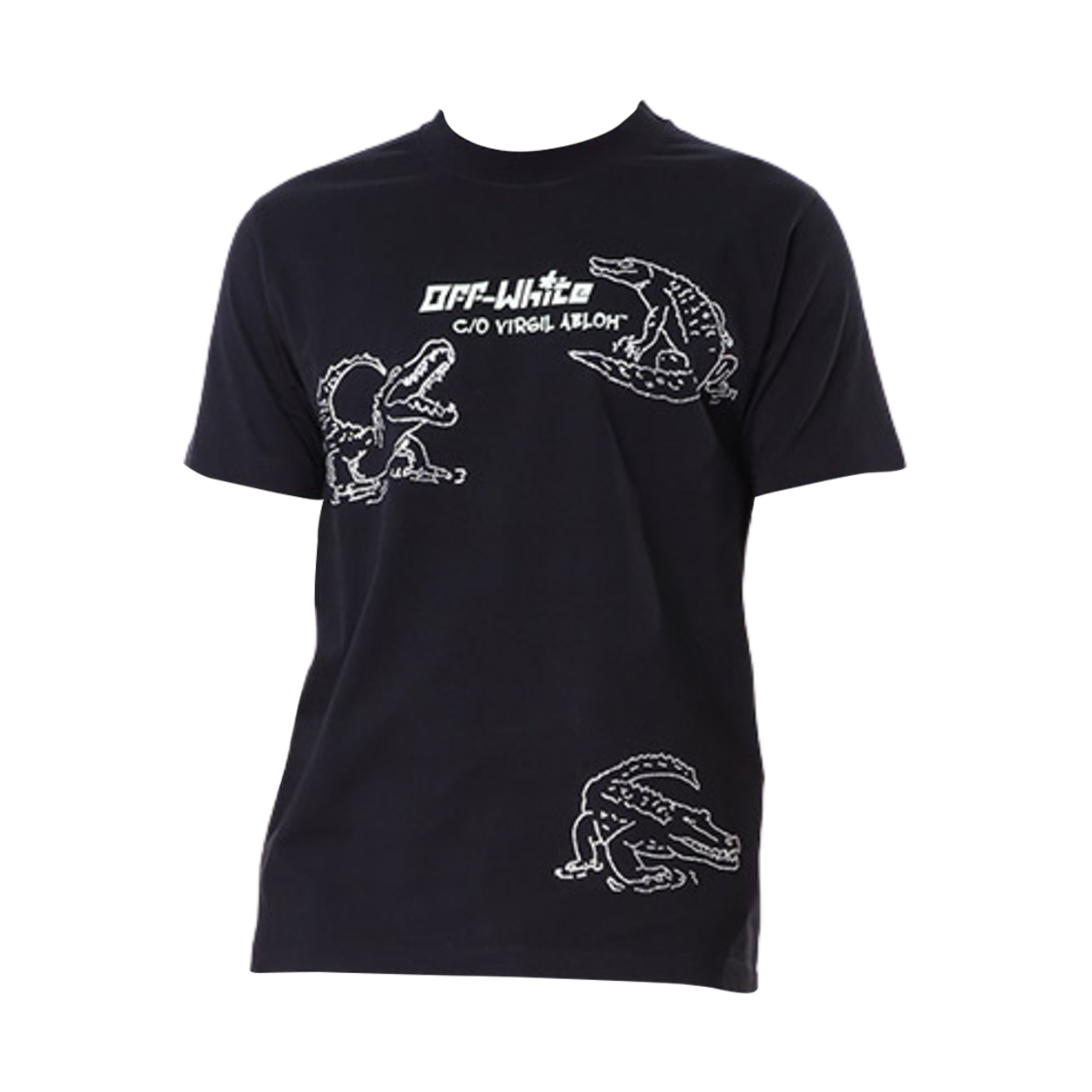 OMAA027S25JER0041050 Off-White Crystal Logo Print T-Shirt Black