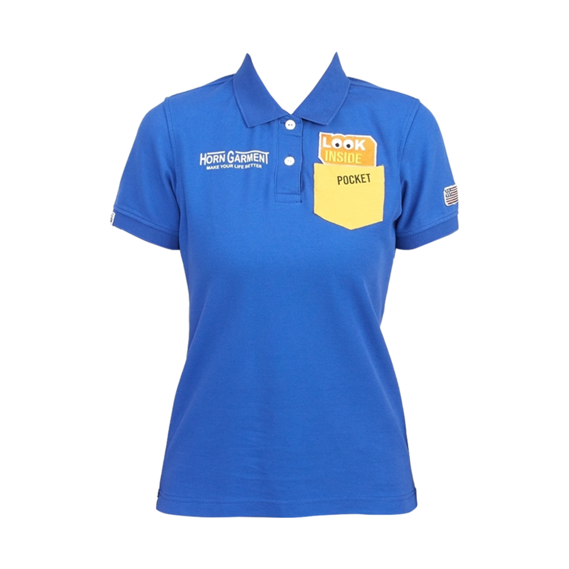 HCW-2A-AP05 (W) Horn Garment Golf Wear Polo T-Shirt Blue