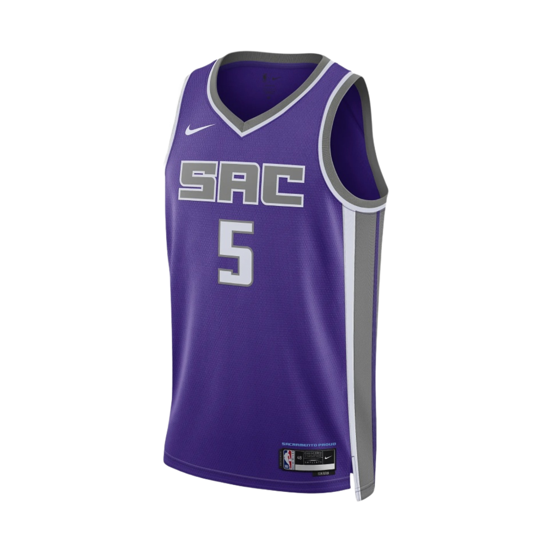 나이키 디애런 팍스 새크라멘토 킹스 아이콘 에디션 2022/23 NBA 스윙맨 저지 필드 퍼플(Nike DeAaron Fox Sacramento Kings Icon Edition 2022/23 NBA Swingman Jersey Field Purple)