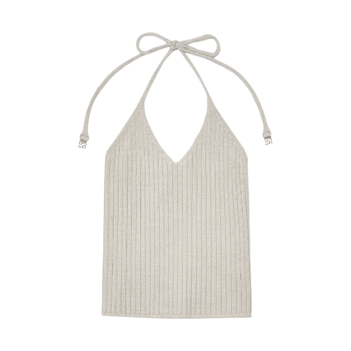 (W) 글로니 파인 투톤 슬리브리스 탑 그레이 멀티