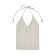 (W) Glowny Pine Twotone Sleeveless Top Gray Multi