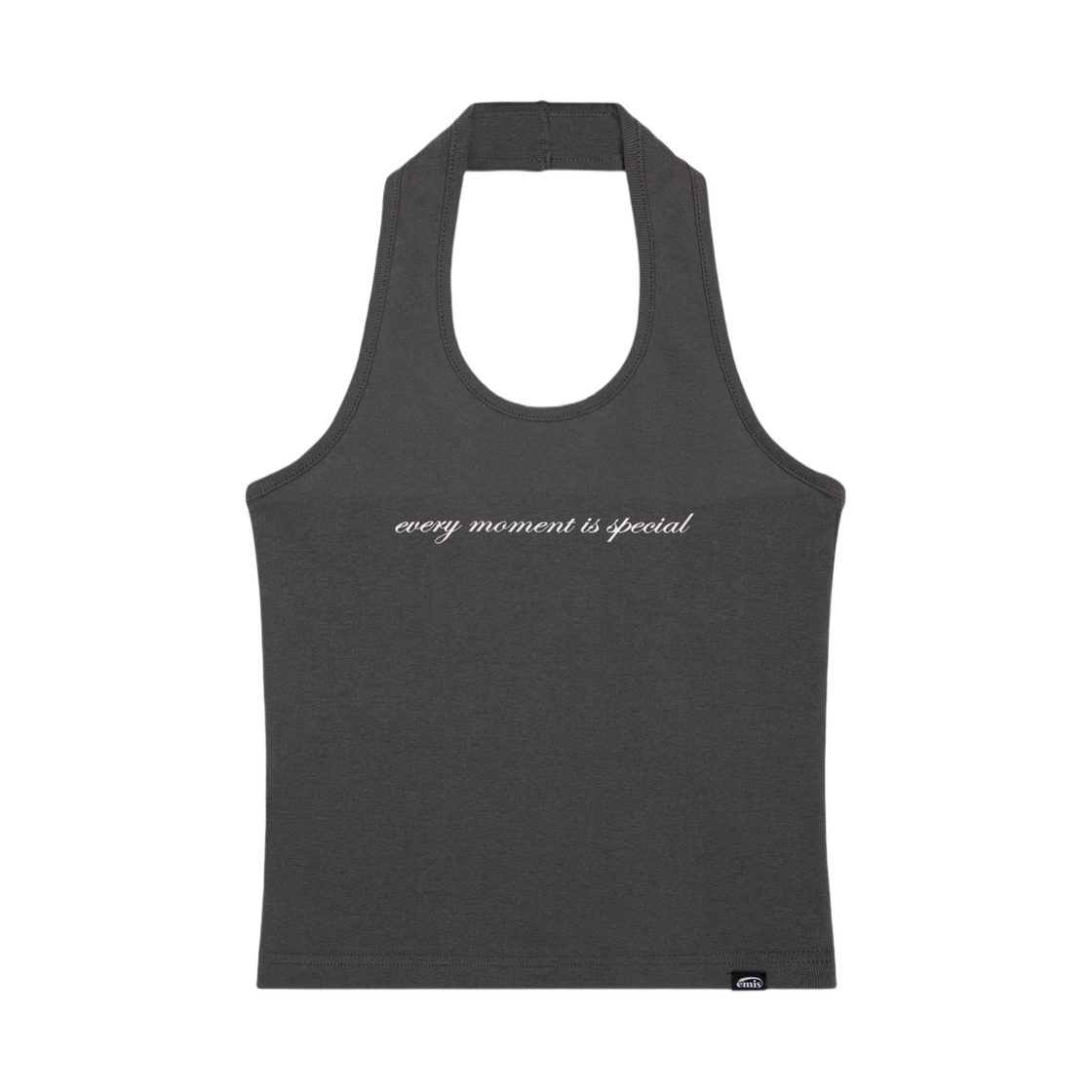 - (W) Emis Halter Neck Tank Top Gray
