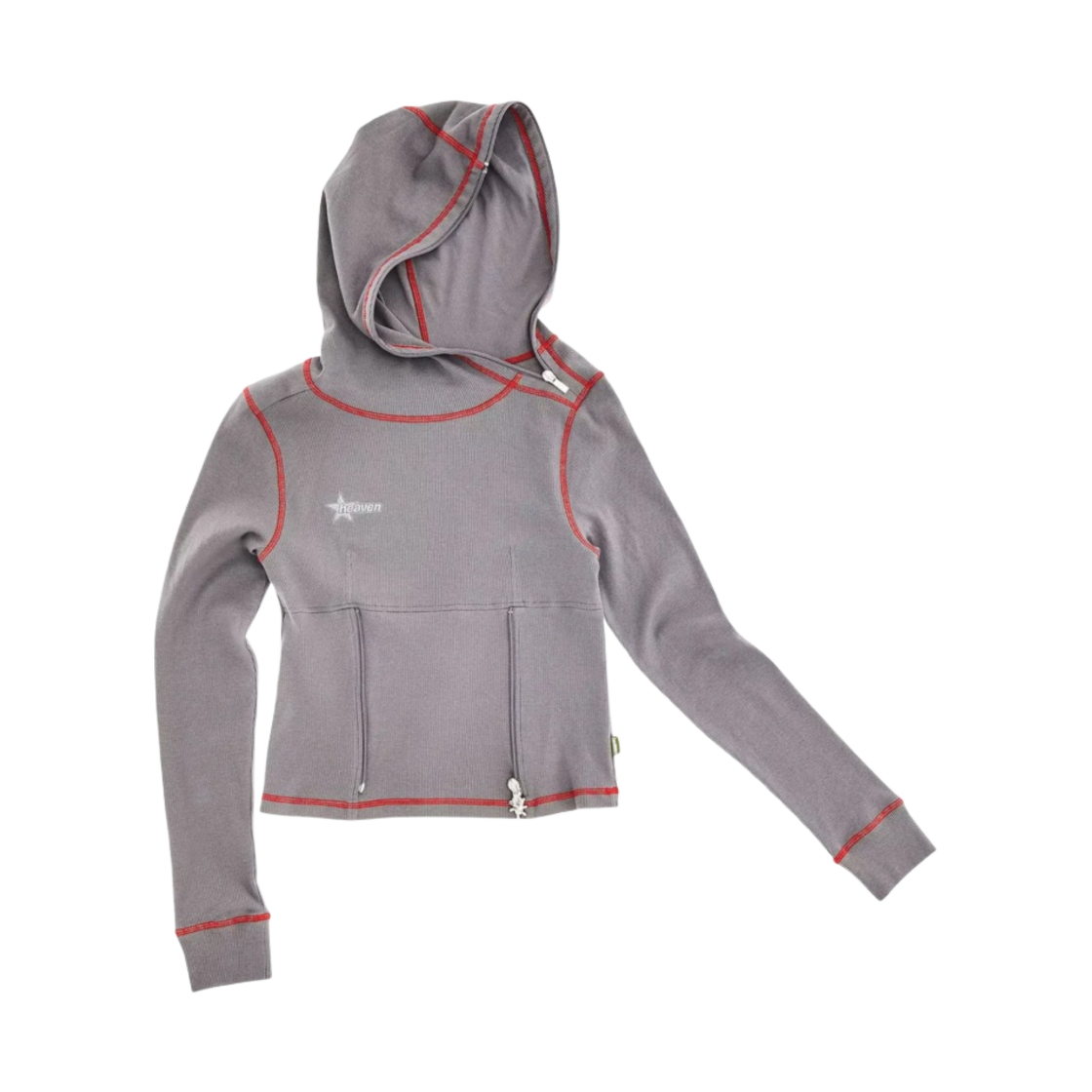 3S4RTP083C13-025-C (W) Heaven by Marc Jacobs Waisted Zip Hooded Longsleeve Charcoal