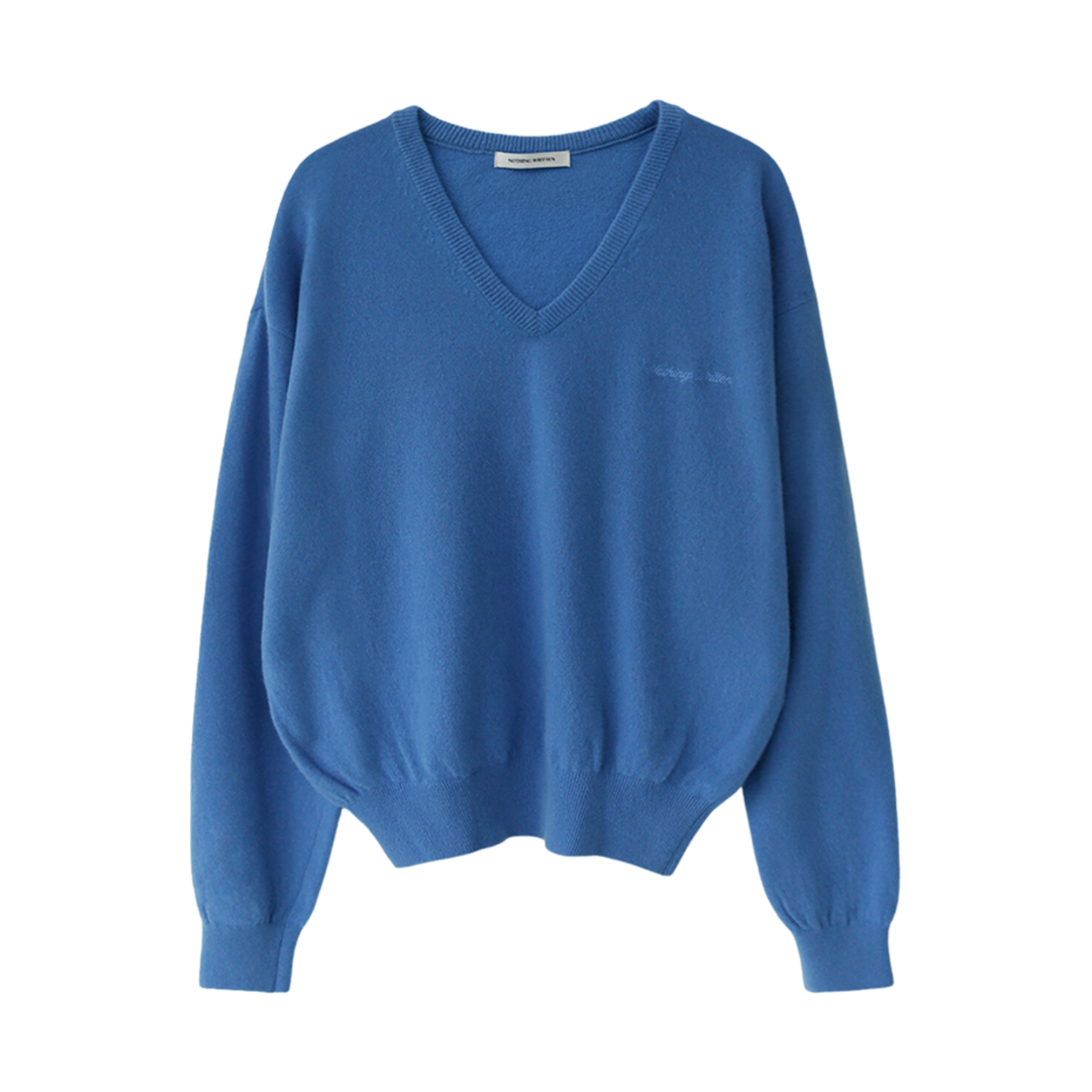(W) 낫띵 리튼 헤이그 브이넥 풀오버 니트 재패니즈 블루((W) Nothing Written Haig V-Neck Pullover Knit Japanese Blue)