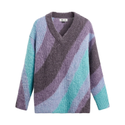 Zara x Maison Special Slant Stripe Sweater Lilac