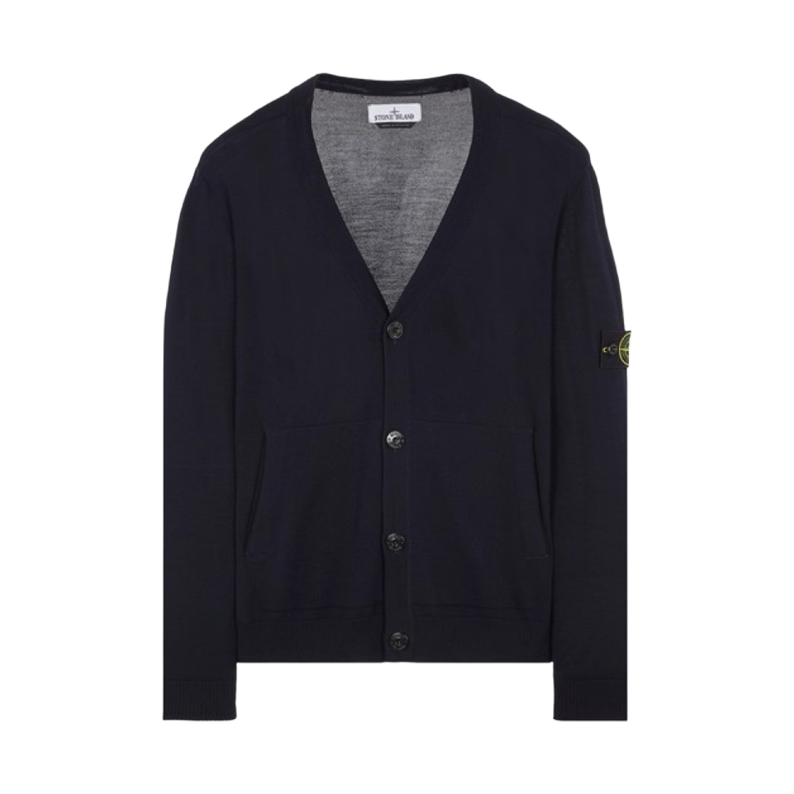 7915511C4-V0020 Stone Island 511C4 Pure Light Wool Knit Cardigan Navy Blue - 23FW