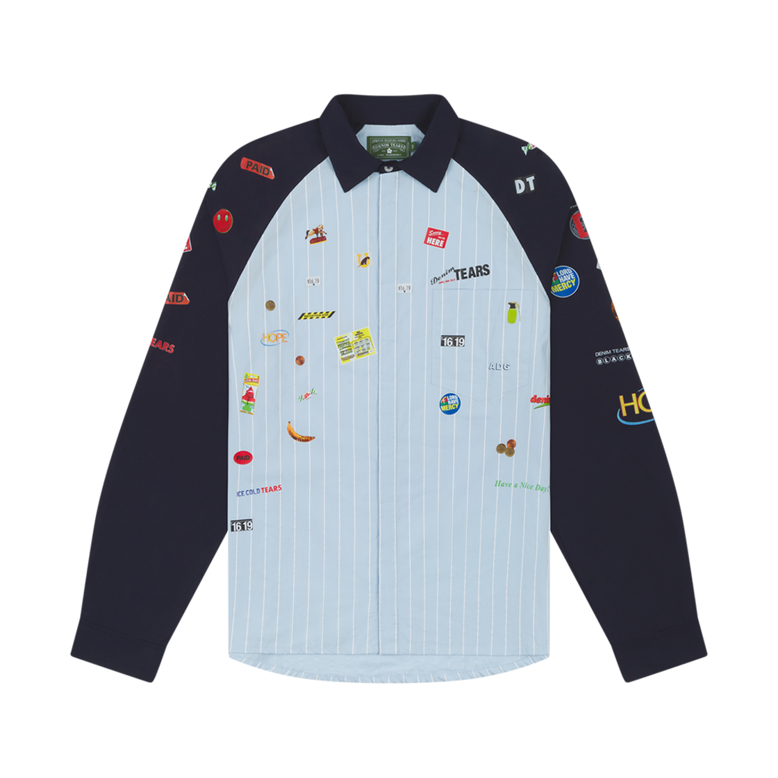 - Denim Tears Sweet Corner Delivery Shirt Blue