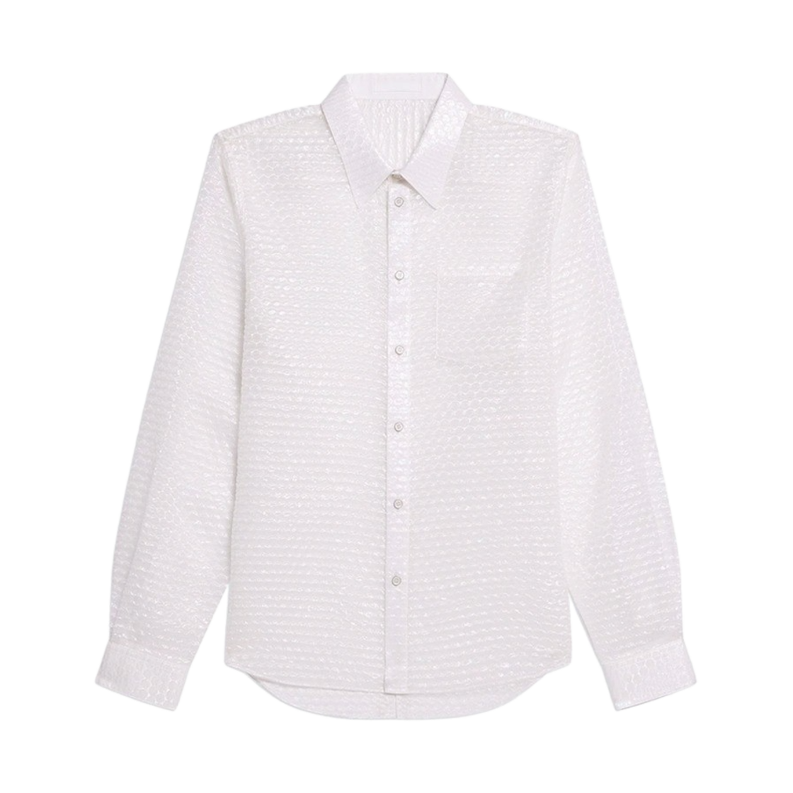 헬무트 랭 우먼 커브드 버블랩 셔츠 클리어 - 24FW(Helmut Lang Women Curved Bubblewrap Shirt Clear - 24FW)