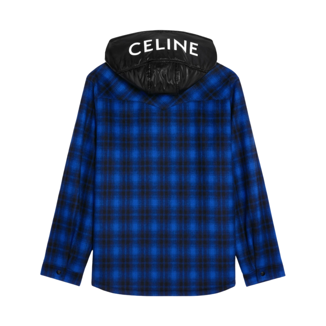 셀린느 체크 플란넬 오버셔츠 로얄 블루 블랙(Celine Checked Flannel Overshirt Royal Blue Black) - 2