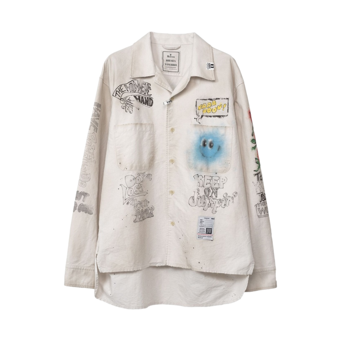 메종 미하라 야스히로 디스트레스드 셔츠 화이트(Maison Mihara Yasuhiro Distressed Shirt White) - 1