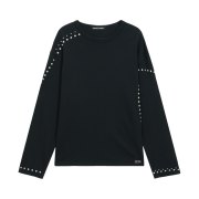 Vacant Archive Chad Stud Long Sleeve Black