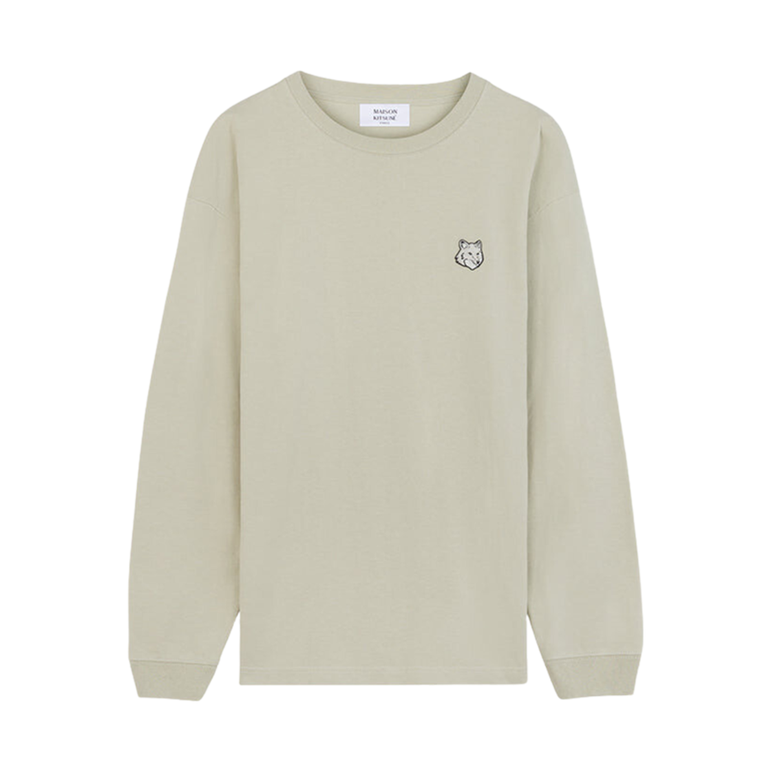 메종 키츠네 볼드 폭스 헤드 패치 컴포트 롱슬리브 티셔츠 애쉬 트리(Maison Kitsune Bold Fox Head Patch Comfort Long Sleeves T-Shirt Ash Tree)