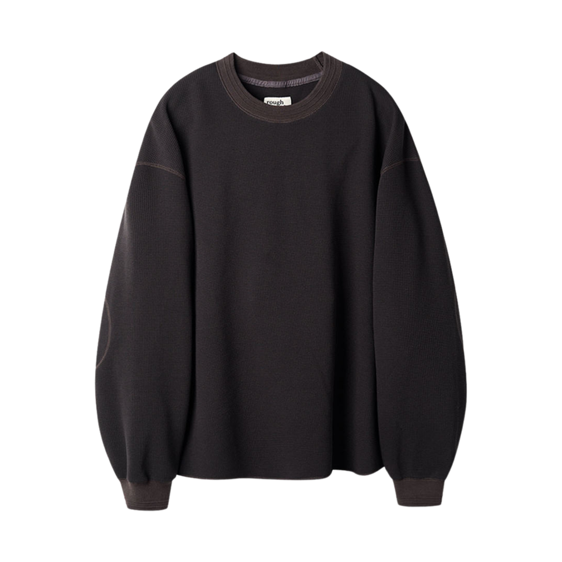 - Rough Side Waffle Long Sleeve Cacao